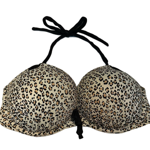 Victoria's Secret Leopard Print Underwire Push-up Bikini Top 36D